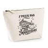 Toiletry Bag - PLANETEE - I Can't Minimalist - Beige - 100% Cotton - Metal Zip