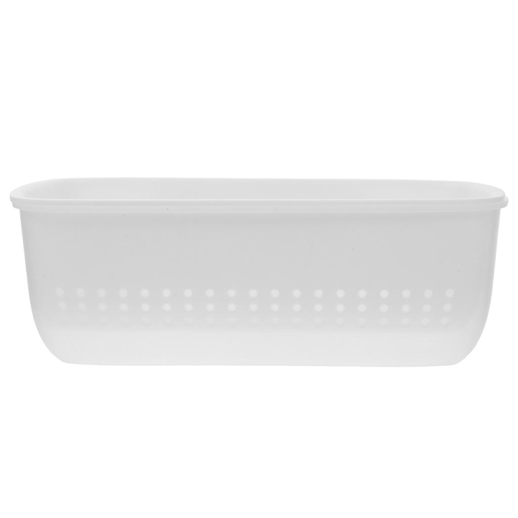 Lebensmittelbehälter Abtropfkorb Multifunktionale Gemüseschüssel Kunststoff Waschen Geschenk Obstwaschen Weiß Doppelschichtig