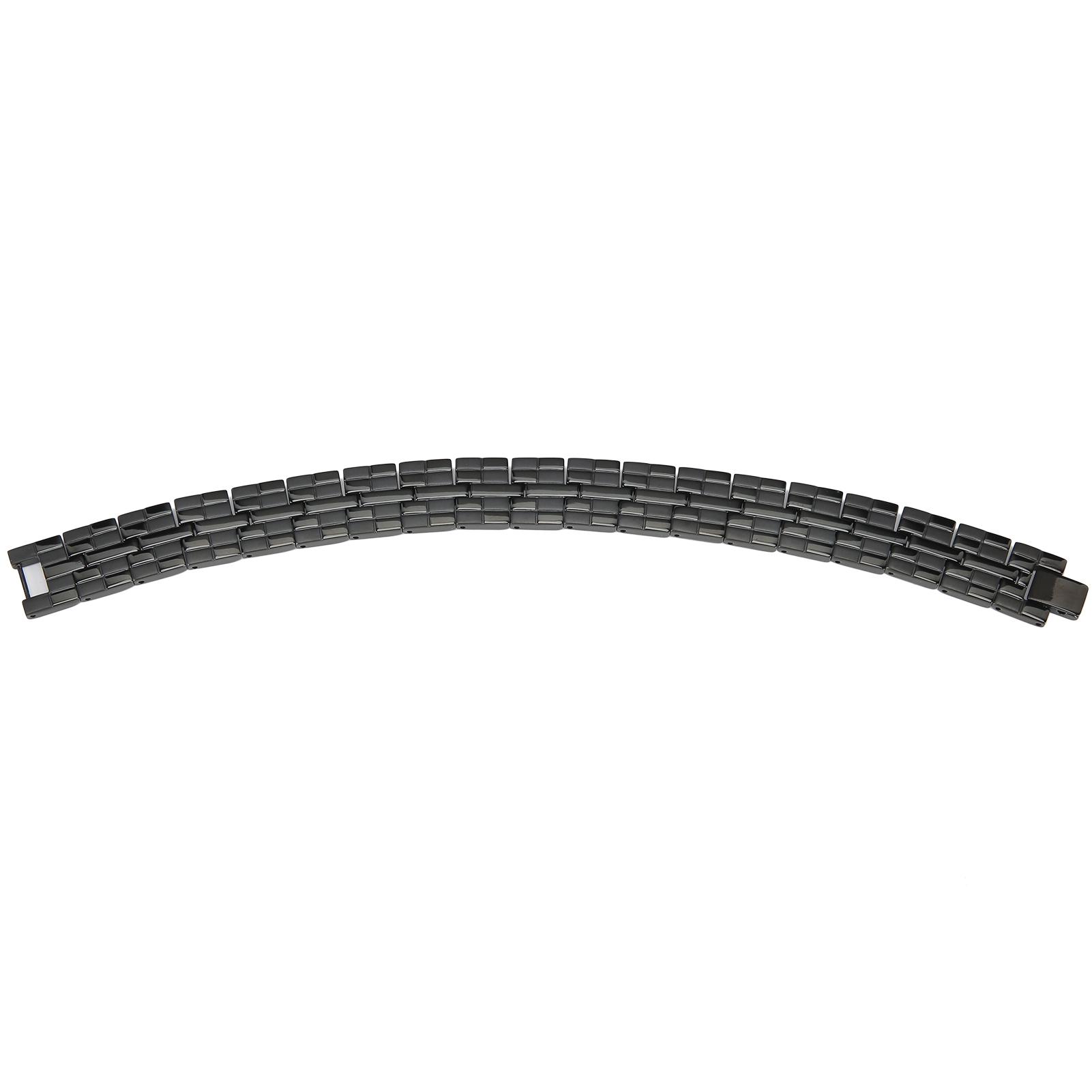 Мужской магнитный браслет из нержавеющей стали с двумя рядами магнитов для снятия боли