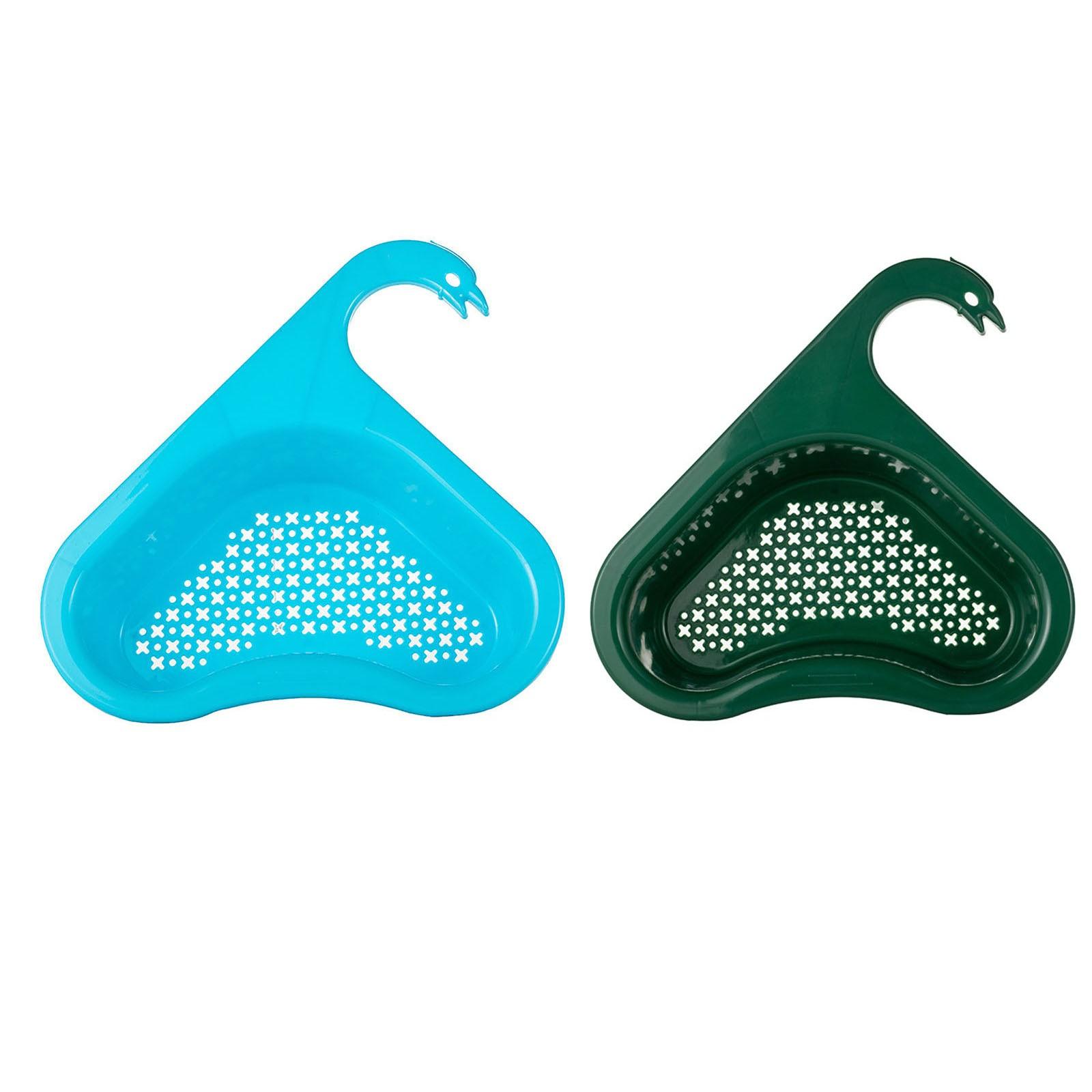 

2PC Multifunctional Hanging Filterrack Sink Filter Basket Triangular Swan Basket One Size