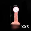 Skin Color Soft Silicone Realistic Dildo With Powerful Suction Cup Female Masturbator G Spot Stimulate Toys For Woman XXS-L 2#