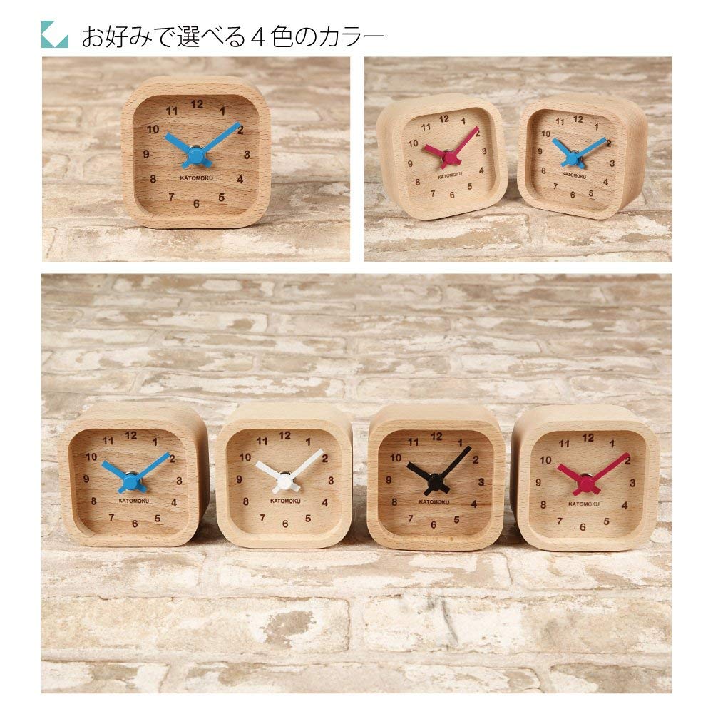 KATOMOKU Mini Clock Square Aoki Beach Km-25