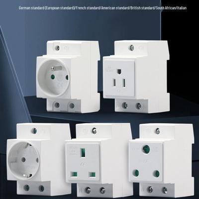 Prise d'alimentation modulaire sur rail DIN - US 15A, UK 13A, Boîtier français