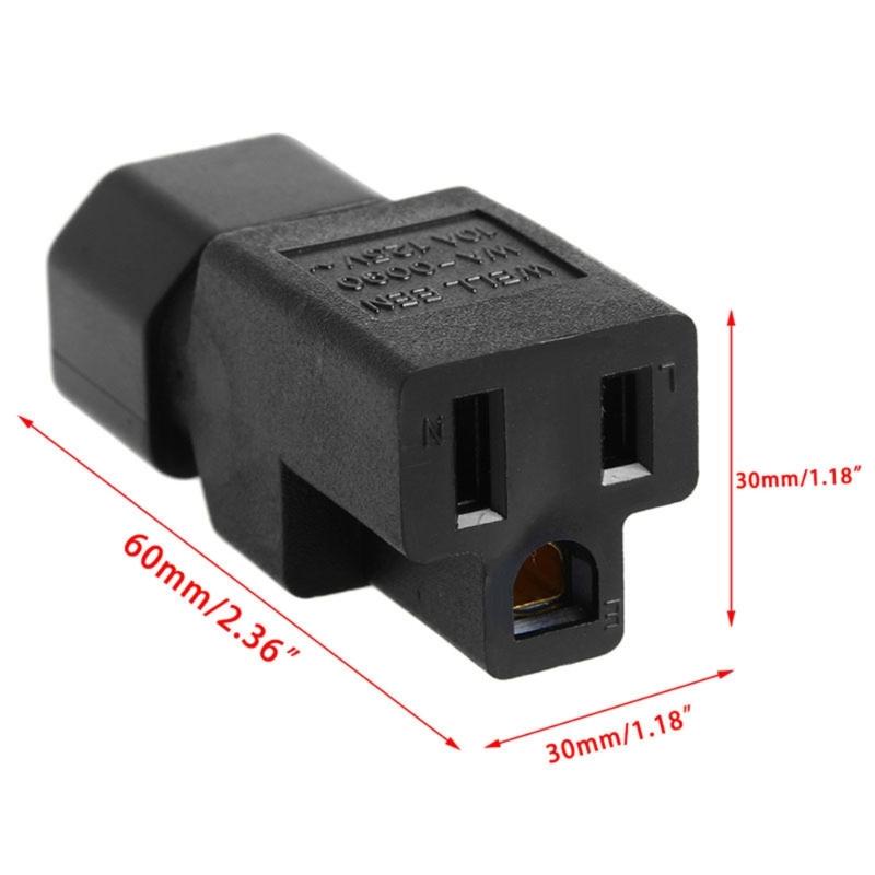 Upgrades IEC320 C14 Male to NEMA 5 15R Female Power Cord Adapters Tool Easy Installation for Data Center Equipment