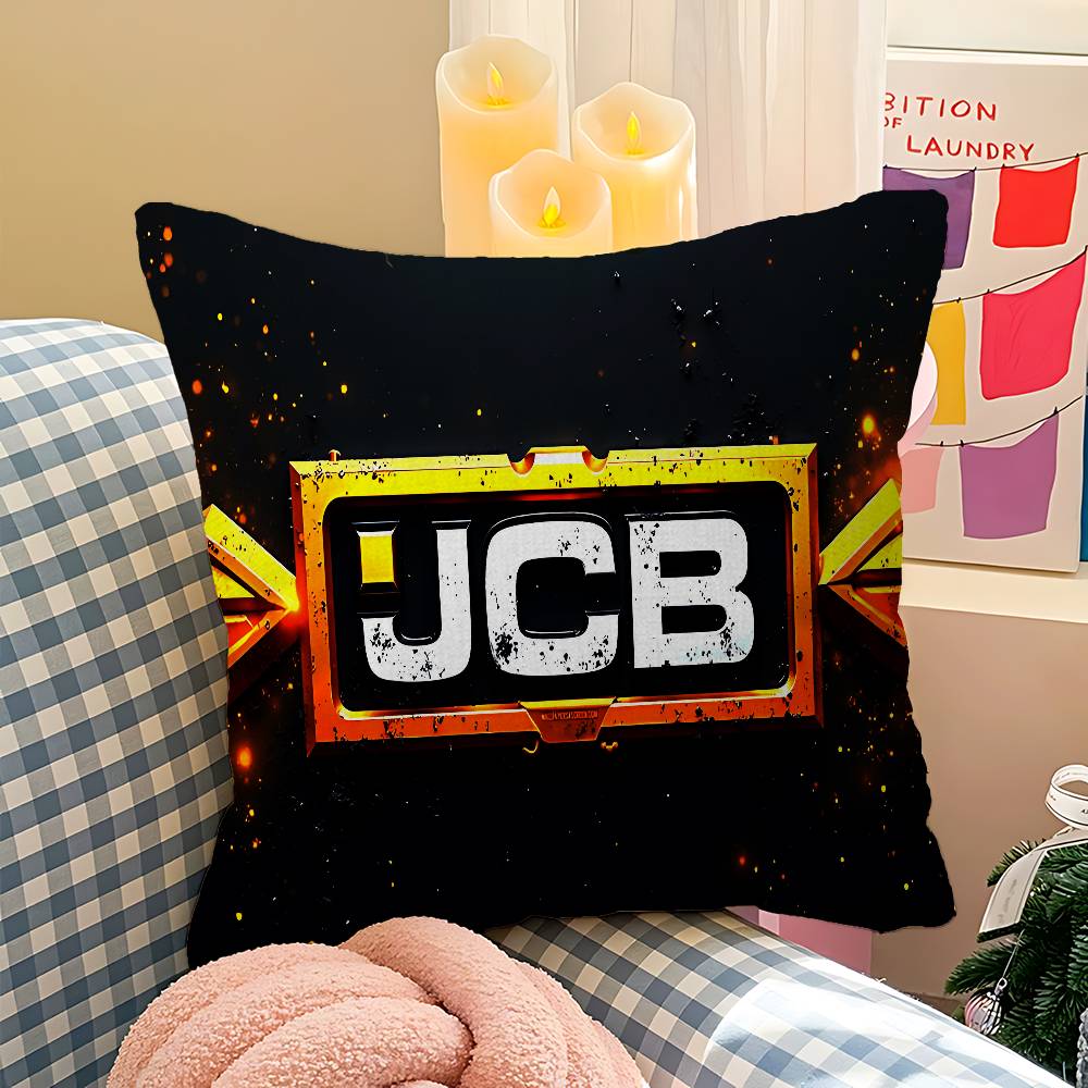 Bagger J-Jcb Logo Ahorn Design Kissenbezug Glückliche Herbsternte Dekoration Feiertagsdekoration Kissenbezug