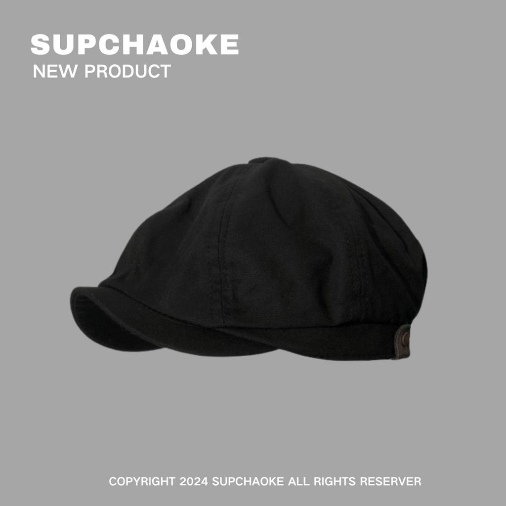 Men's and women's versatile British-style newsboy caps, octagonal hats, trendy baseball caps, and painter's berets