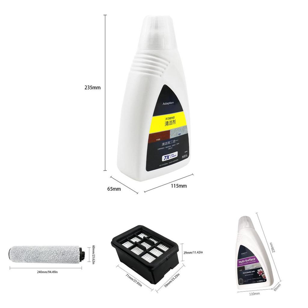 For Bissell Crosswave Hf3 3649a Floor Scrubber Accessories Roller Brush Filter For Home Use