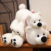 Cute Lying Polar Bear Pillow Plush Toy Doll White Bear Doll Children's Ragdoll Birthday Gift