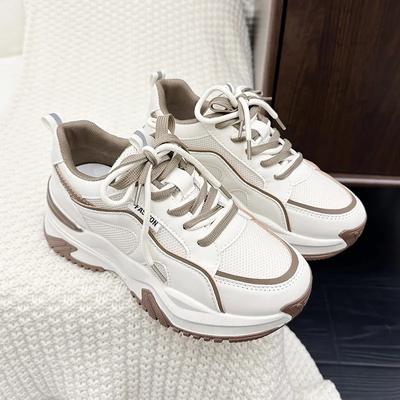 Scarpe Sportive Comode da Donna con Suola Morbida Moda Versatile Antiscivolo Scarpe Basse Spesse Scarpe Casual di Tendenza per Corsa all'Aperto