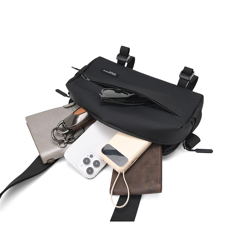 Multifunktionale Herren-Brusttasche Große Kapazität Reise-Umhängetasche Leichte wasserabweisende Nylontasche