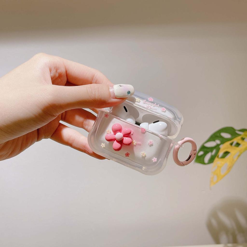 Beautiful Flower Ins 3d Relif Cartoon Wireless Bluetooth Earphone Case For Apple Airpods 3 Pro 2nd 2 1 Cute Charging Box Capa