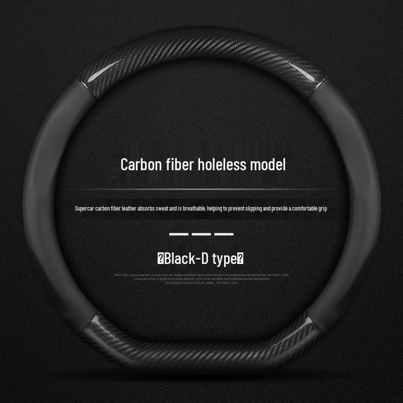 XPeng Steering Wheel Cover for P7, G3, G3i, P5 - Genuine Leather Carbon Fiber, High-Quality.