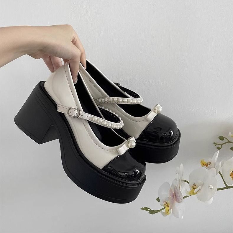 Fashion Bow-Knot Soft Shoes Woman Flats Oxfords Clogs Platform Butterfly Dress Leather Summer New Creepers Mary Janes Butterfly-knot