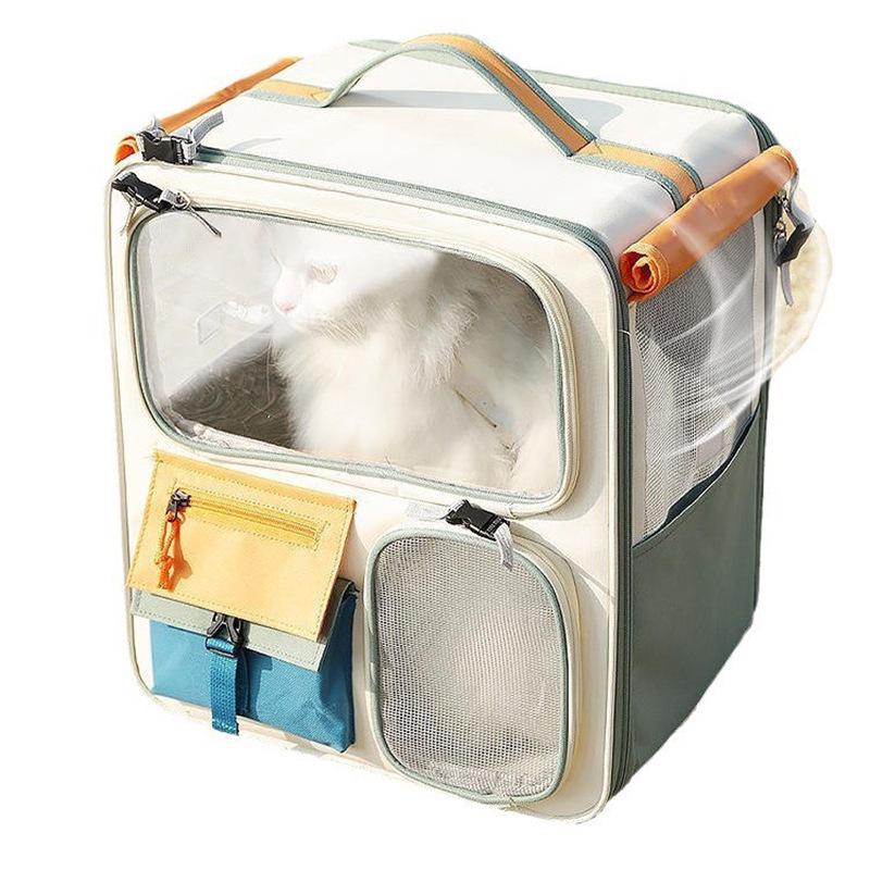 Portable Large-Capacity Cat and Dog Backpack with Warm Seat