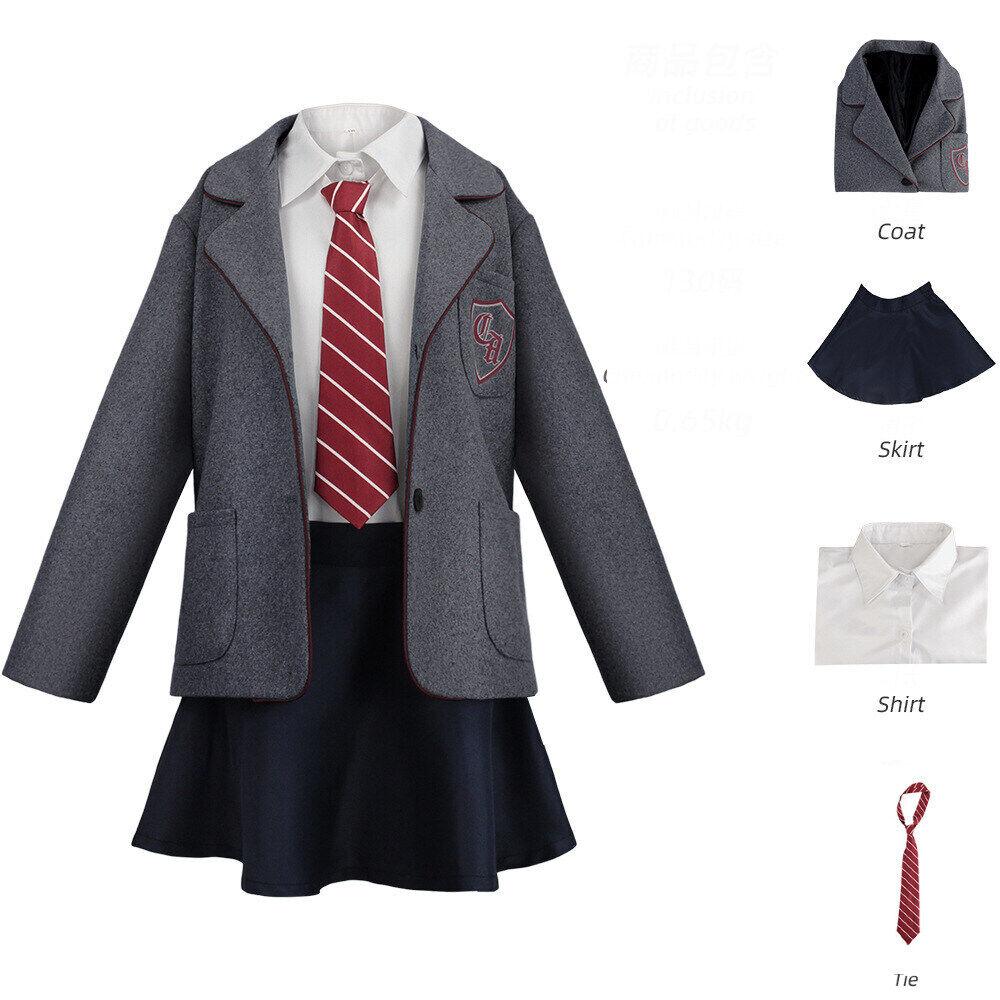 

Музыкальный костюм Матильды для косплея, школьная форма Матильды для девочек, полные костюмы, комплекты платьев Jk в британском стиле, костюмы для ролевых игр на Хэллоуин для женщин 130/3XS