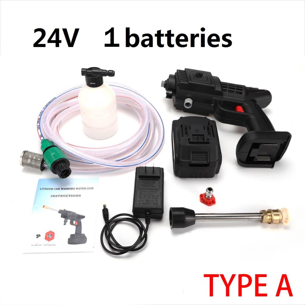 Беспроводной очиститель 12/24 В Мойка автомобиля Спрей Водяные пистолеты высокого давления Очиститель Для аккумулятора Водяная насадка Моющая машина 800 Вт 1 × Battery