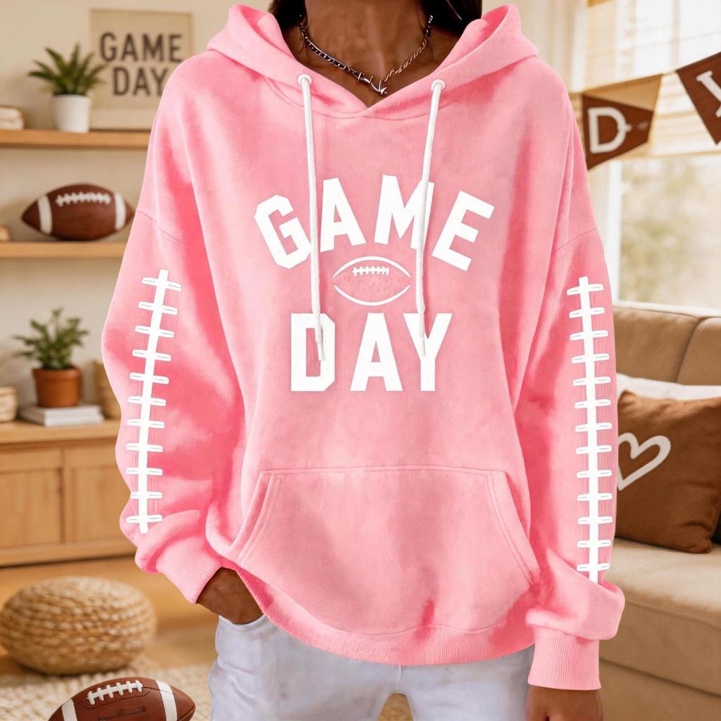Women's Long Sleeve Hooded Sweatshirt Casual Top for Everyday Wear