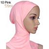 Tenfyer Soft Muslim Full Cover Inner Hijab Cap Islamic Underscarf Neck Head Bonnet Hat