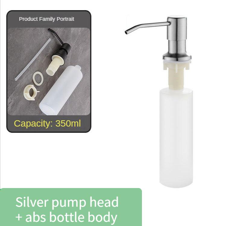 

Диспенсер для мыла со стальной головкой, нержавеющая сталь 304, мойка прессованного типа, дозатор для мыла с медной головкой, пластиковая бутылка 350 мл, мойка для мытья посуды