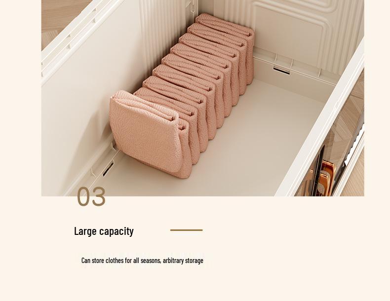 Folding Multi-Layer Plastic Storage Cabinet for Baby Clothes and Toys