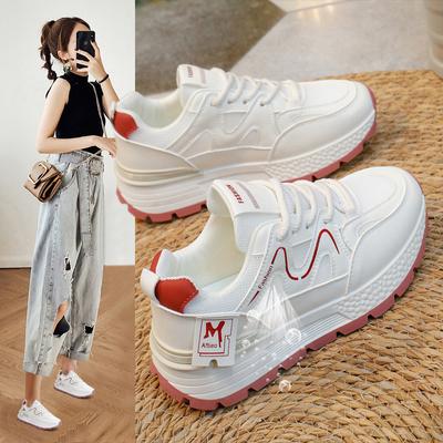 Dames Zomer Ademende Hardloopschoenen Chunky Platform Sneakers Wandelschoenen Antislip Mesh Vetersluiting Comfortabele Casual PU Leer Sneakers voor Dames