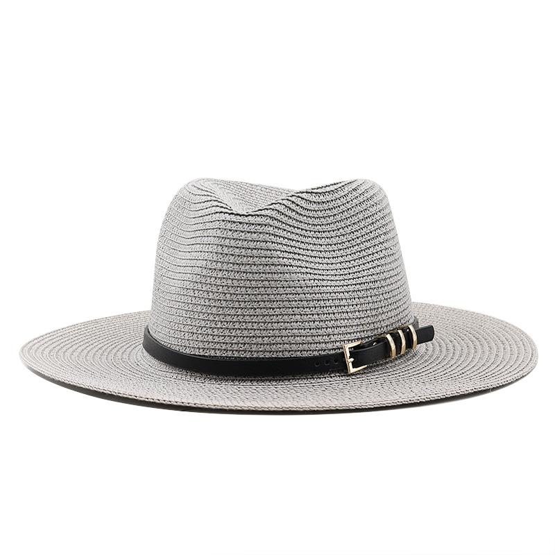 Straw hat outdoor travel seaside sun protection visor jazz hat women's beach hat
