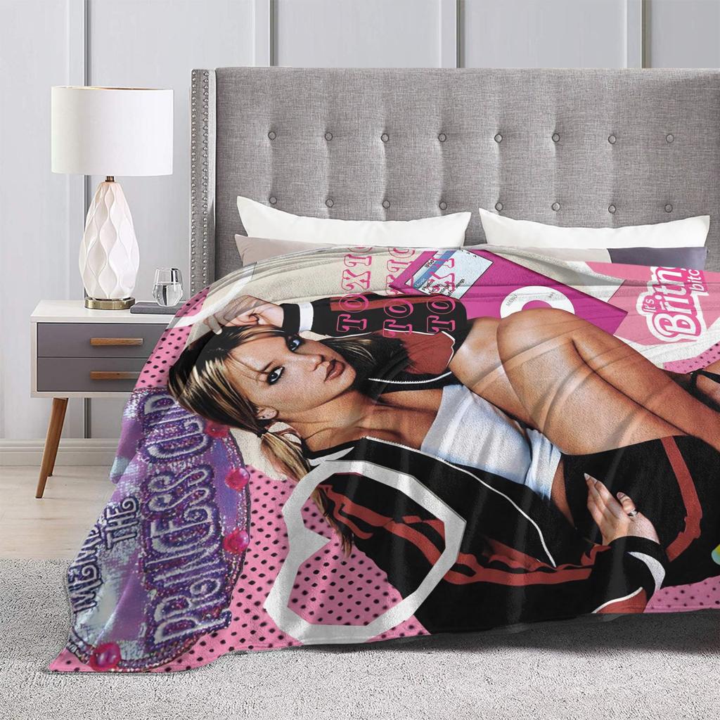 Warm Soft Blanket Camping Britneys Spears Bedding Throws Flannel Bedspread For Couch Chair Funny Sofa Bed Cover