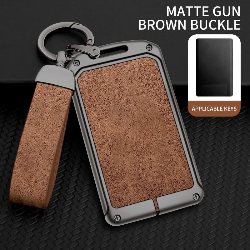 Zinc Alloy For Hongqi Hs5 Hs7 H9 Car Key Case Card Cover Magnetic Metal Protector Shell Keychain Keyless Auto Accessories