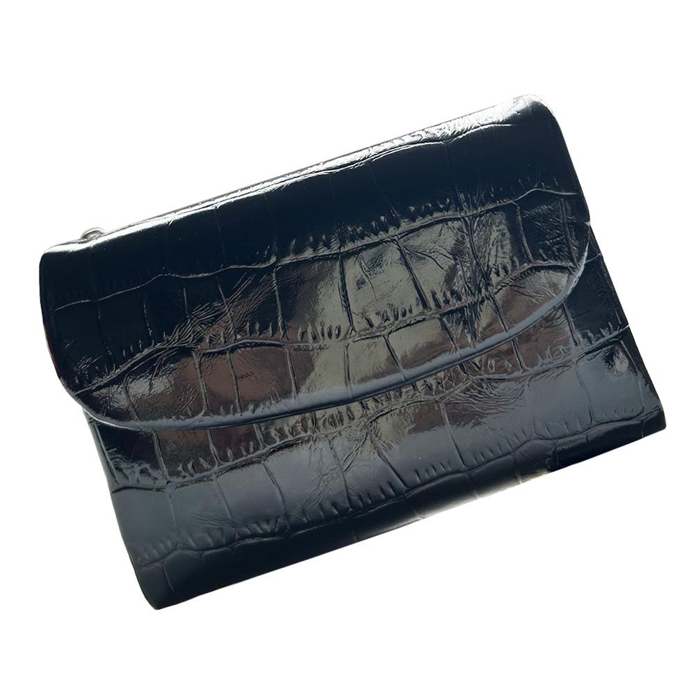 Damen-Clutch aus echtem Leder mit RFID-Schutz: Kurzes Mode-Portemonnaie mit großer Kapazität