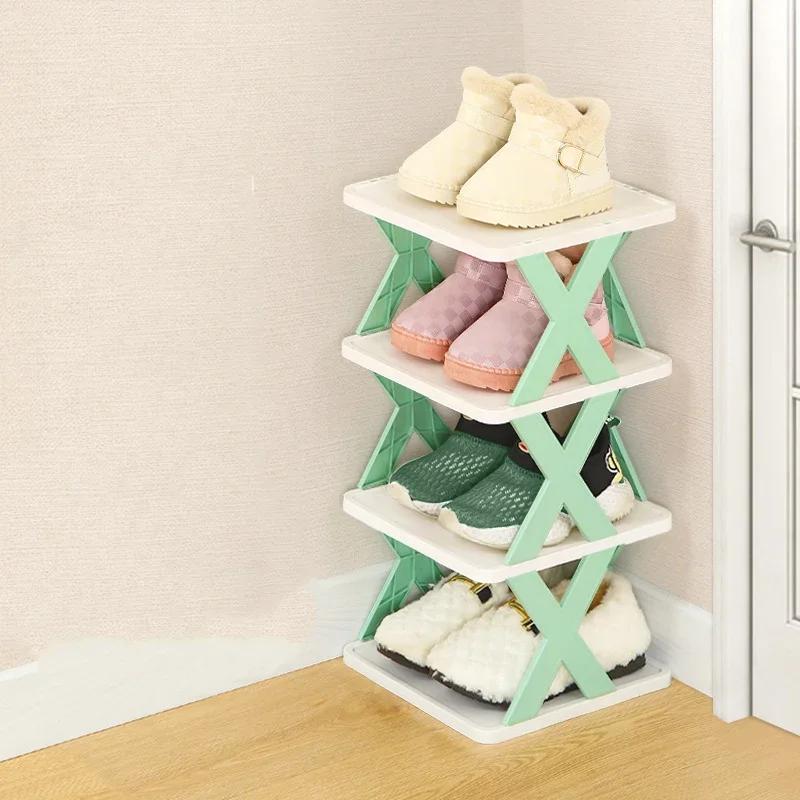 

6-ярусная съемная штабелируемая полка для обуви, органайзер для хранения обуви, экономящая место полка для обуви, пластиковые шкафы для обуви, ящик для входной двери