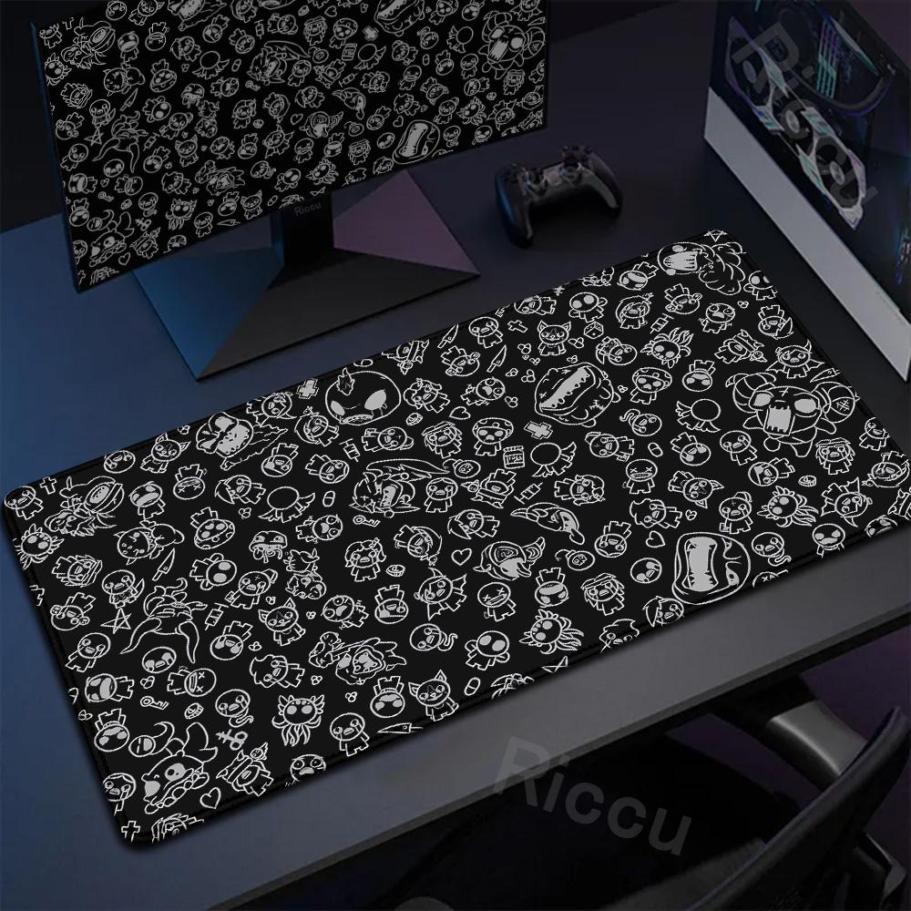 Anime The Binding Of Isaac Mauspads Spiel Tastatur Verriegelte Kanten Mauspads Computerzubehör Rutschfeste Schreibtischunterlagen PC Schrank Mauspads