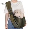 Dog Carrier Sling for Small Dogs Cats Hand-Free Pet Sling Bag Safe Breathable Mesh Fabric Travel Puppy Bag with Pocket
