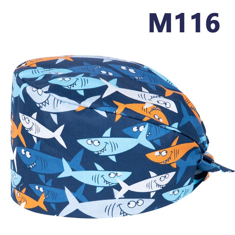 Unisex All-Cotton Printed Surgical Cap for Medical and Food Services