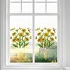Forårsblomster Vinduesklistermærke, Gule Vilde Blomster Sommerfugle Guldsmede Vinduesklistermærke, Anti-Kollision Genanvendelig Statisk Glas Klistermærke til Hjemmekontor