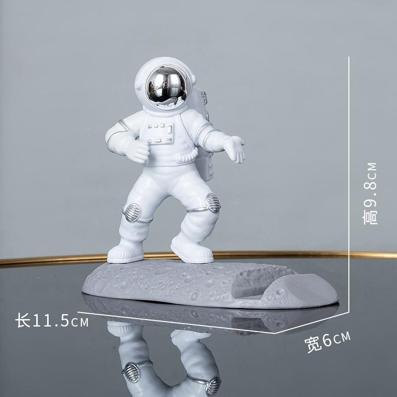 Leichter Luxus Minimalistisch Kung Fu Astronauten Ornamente Astronaut Handyhalter TV-Drama Artefakt Faules Geburtstagsgeschenk