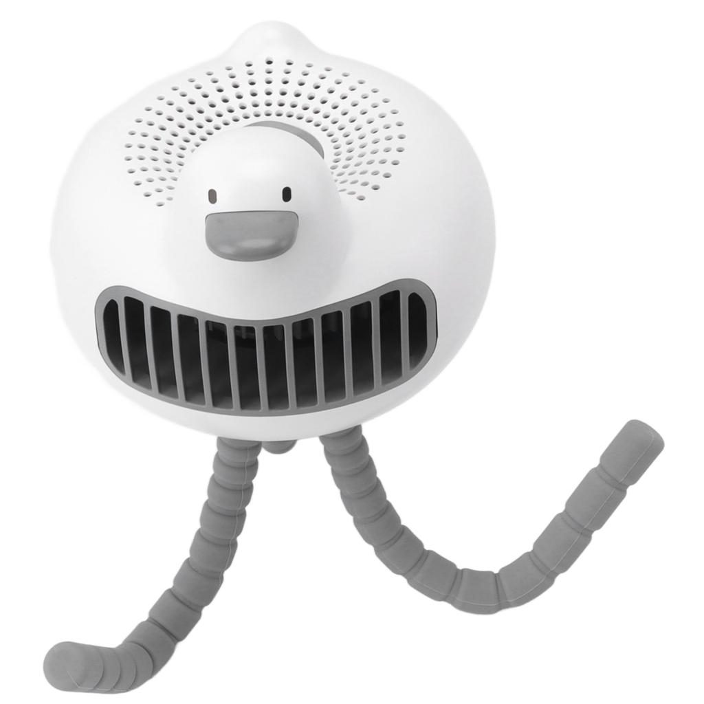 Barnevognsvifte Bærbar Lav Støy Søt Oppladbar 3600mAh Batteri 130 Grader Roterbar Klemme På