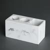 Marble Pattern Toothbrush Holder, Resin Electric Toothbrush Stand Organizer for Toothpaste & Toothbrush Storage, Black & White