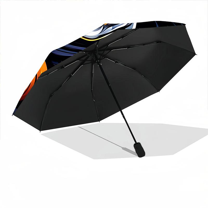 1pc Halloween Spooky Automatic Folding Umbrella, Lightweight Retractable Compact Travel Umbrella, 8-Rib Sturdy Frame077