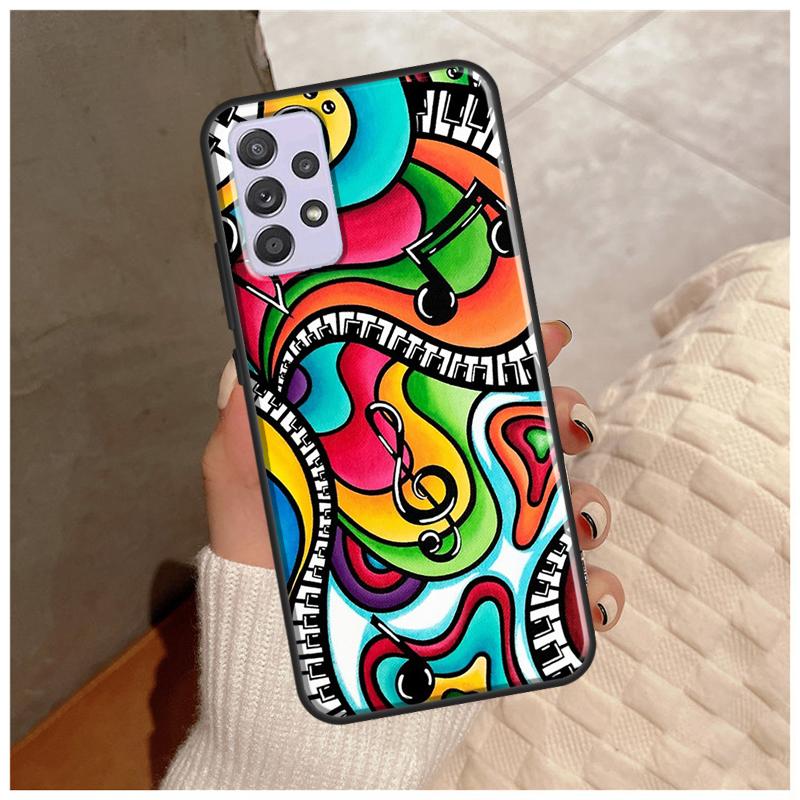 Music Piano Elegant Case For Samsung Galaxy A14 A34 A54 A12 A22 A32 A42 A52 A13 A23 A33 A53 A50 A51 A71 Cover