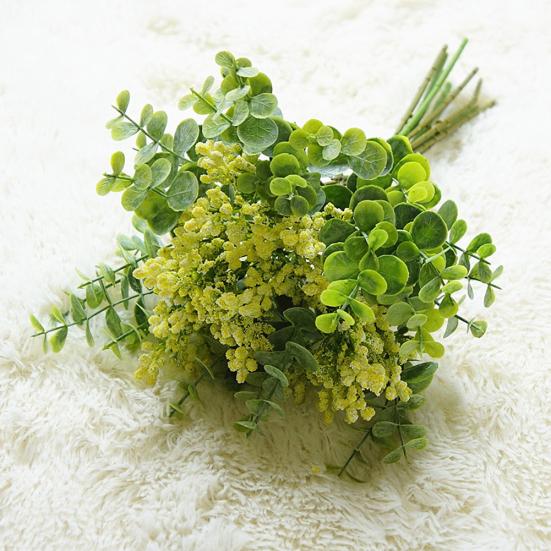 1Bouquet Artificial Vanilla Fruit Eucalyptus Leaves Wedding Party Home Art Decor