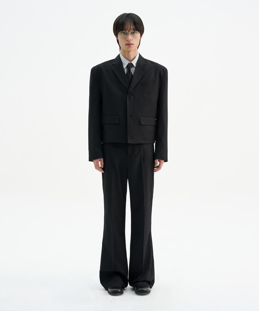 TRIP LE SENS Custom 3B Crop Blazer_Black