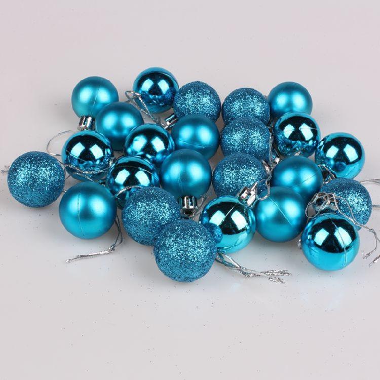 24 Pcs/Set Decorative Xmas Bauble Delicate Balls Decorations Xmas Tree Pendants