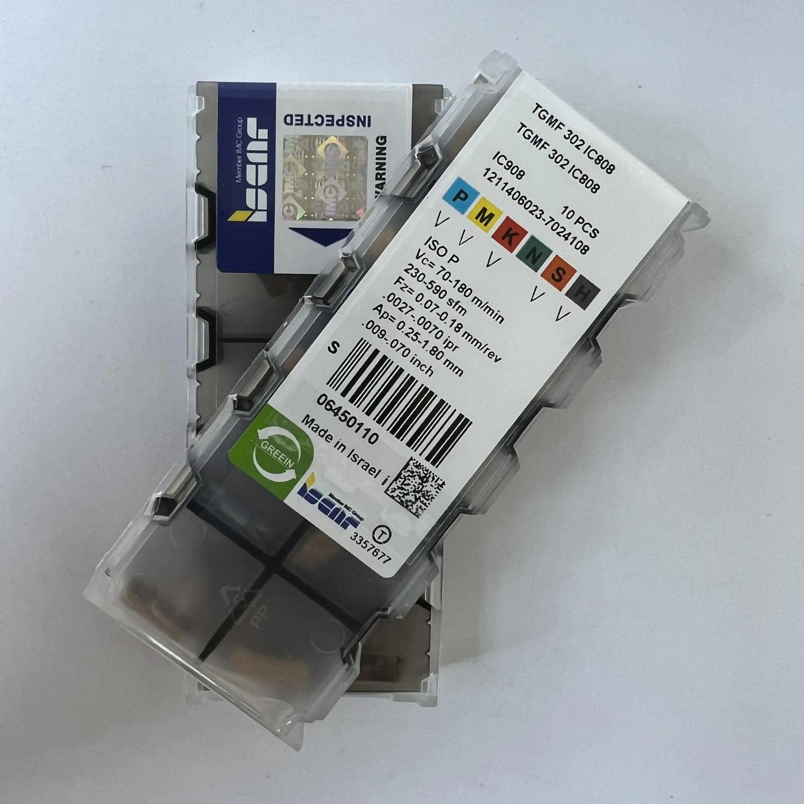 

ISCAR / TGMF302 IC808 /Industrial indexable carbide inserts 10 Pcs