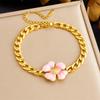 Vintage Floral Heart Letter Multi Element Pendant Chain Bracelet Fashion Versatile Creative Personality