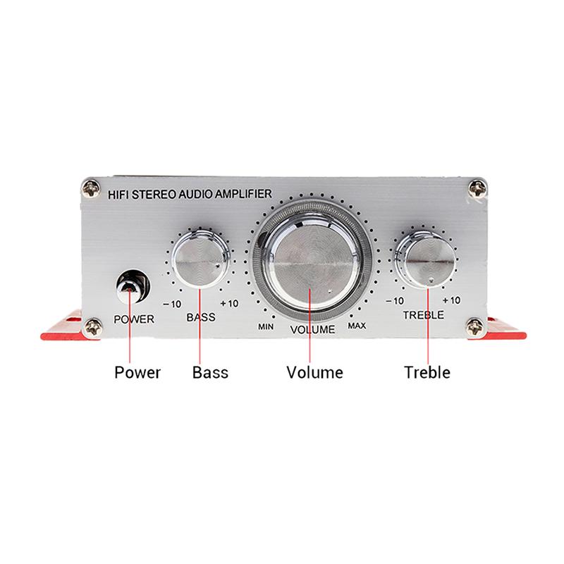 HiFi Bass Tuning 12V Mini Auto Car Stereo Amplifier 2 Channel Audio SubwooferNI Home Audio