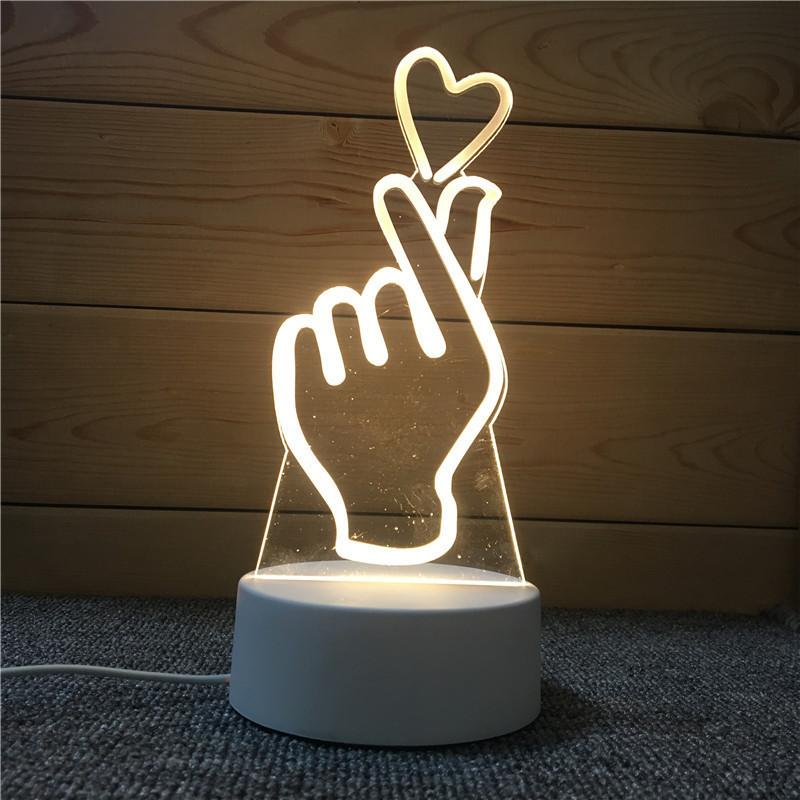 3d Nightlight Vision Bedroom Creative Desk Lamp Diy Holiday Gift Usb Direct Plug