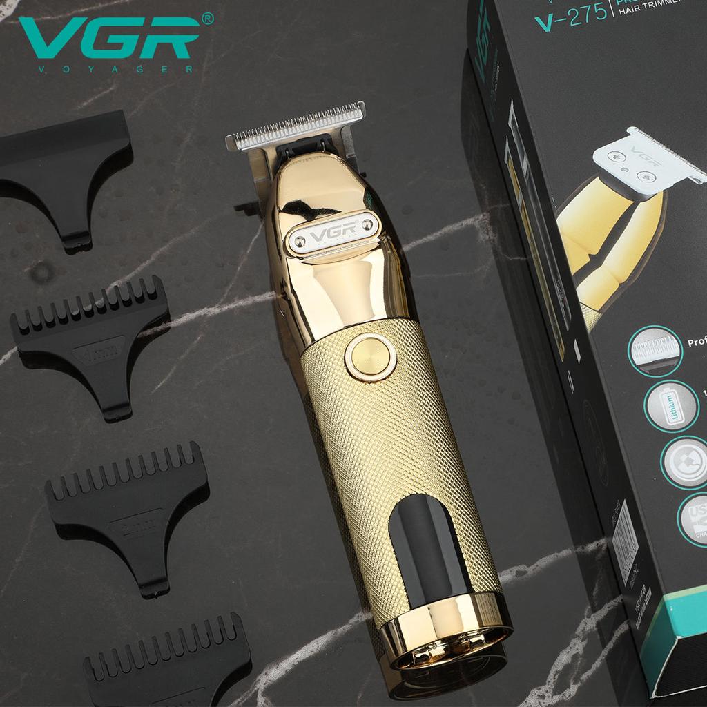 VGR V-275 Electric Hair Clipper Professional Personal Care Barber Hair Trimmer Men Shaver LCD Rechargeable Metal Hair Clippers Home Razor Shaver