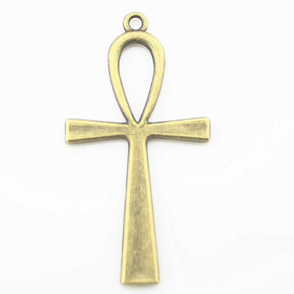 

4шт ключ жизни Анк крест подвески античная бронза цвет цинковый сплав 52х28мм