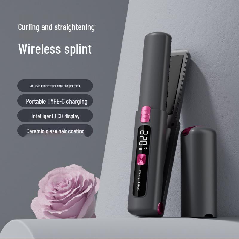 Компактный беспроводной утюжок-плойка двойного назначения для общежитий