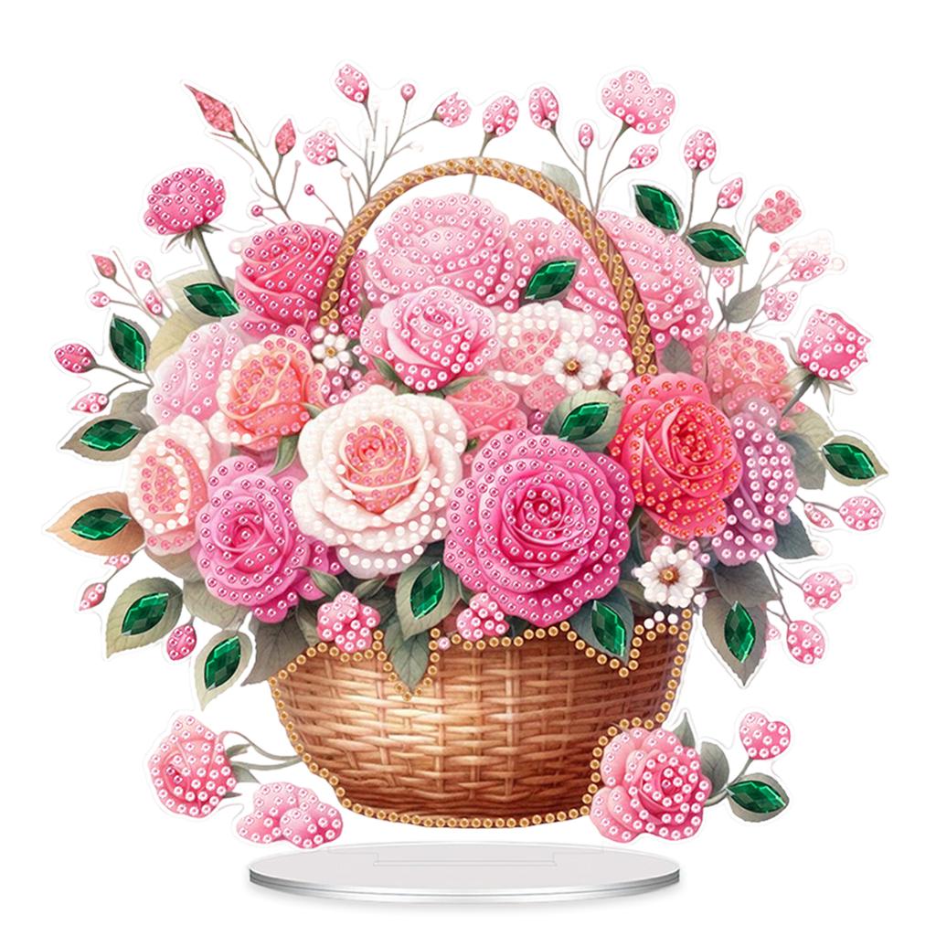 Acrylic Special Shape Train Heart Diamond Painting Tabletop Ornaments Kit Desktop Diamond Art Kits Rhinestones Desktop Ornaments